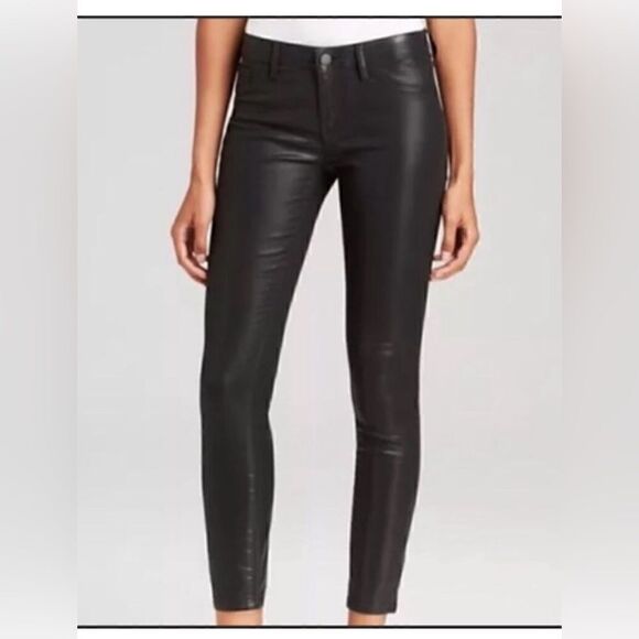 Ellie Tahari Azella Black coated denim waxed skinny jean Legging 6 - Picture 8 of 8